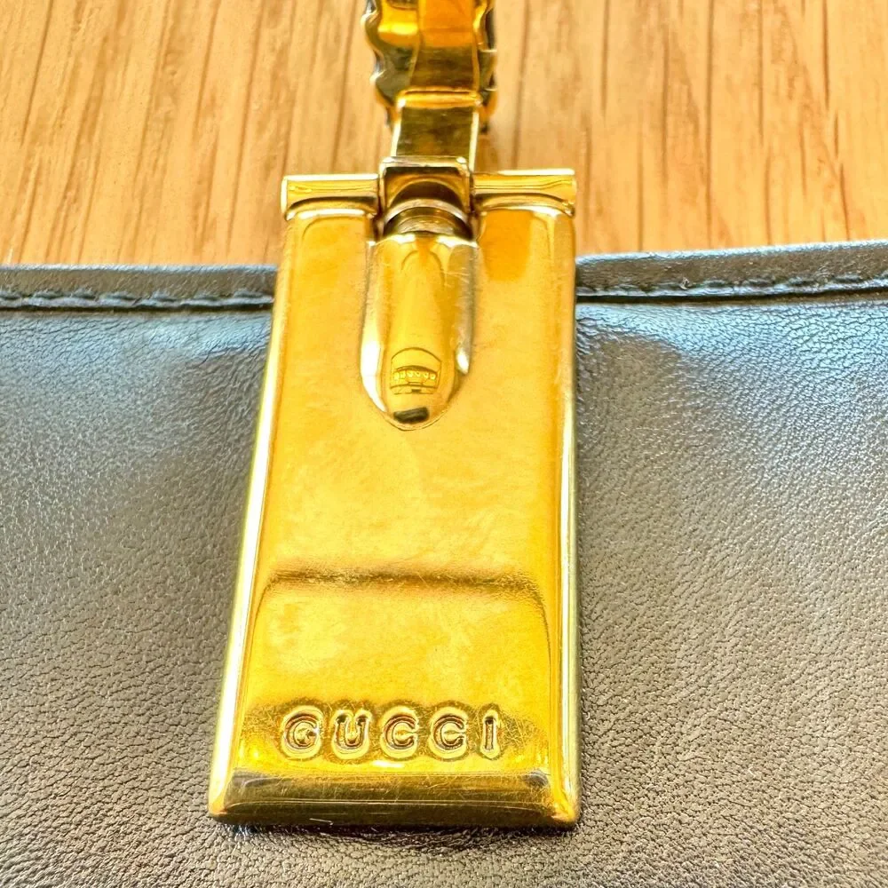 Gucci Dark blue Leather Wallet with Gold Tiger Head Closure - Picture 3 of 14